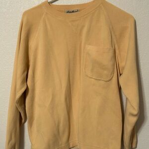 Eddie Bauer Butter Yellow Crewneck Sweater